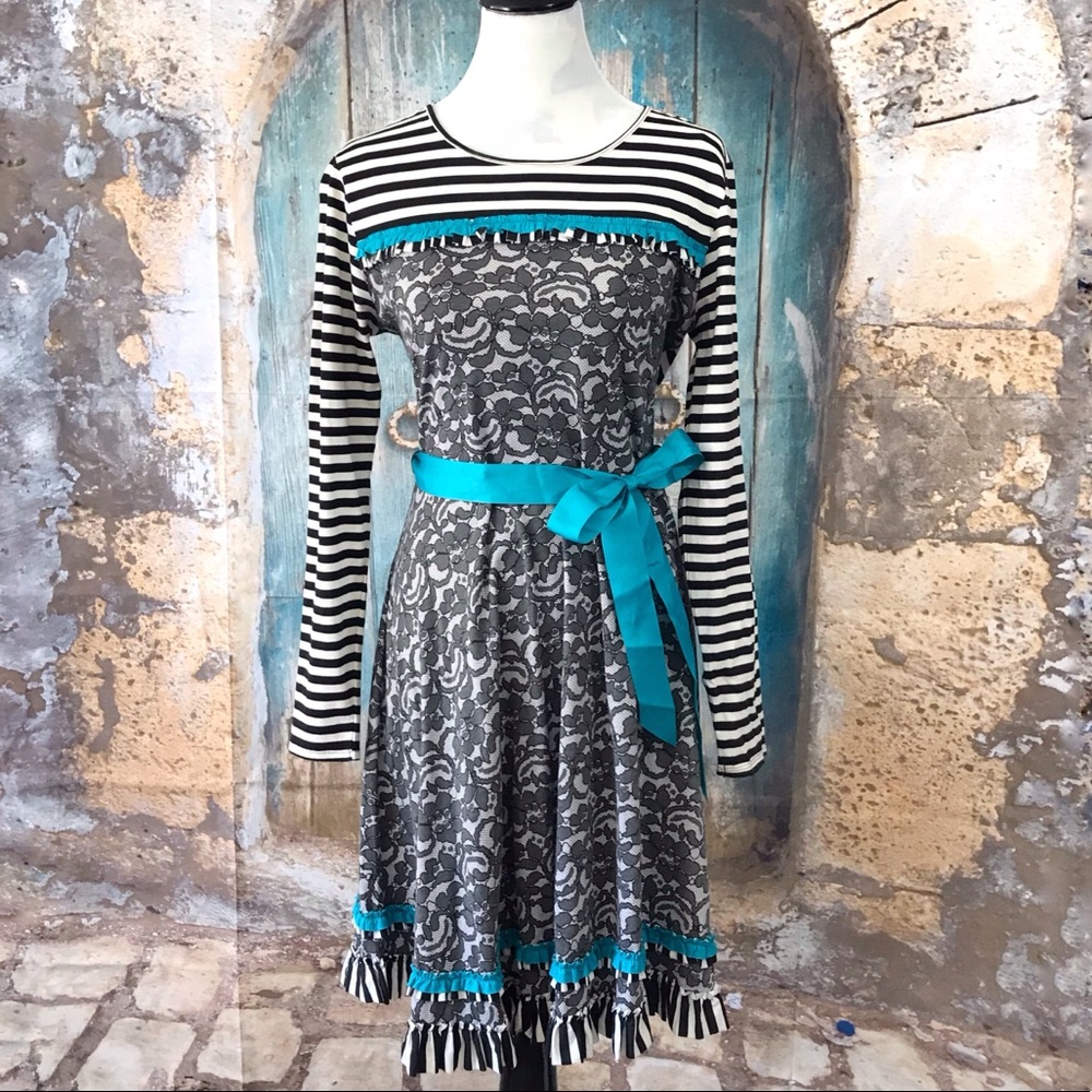 Jelly the Pug-Francesca Dress Black Long Sleeved